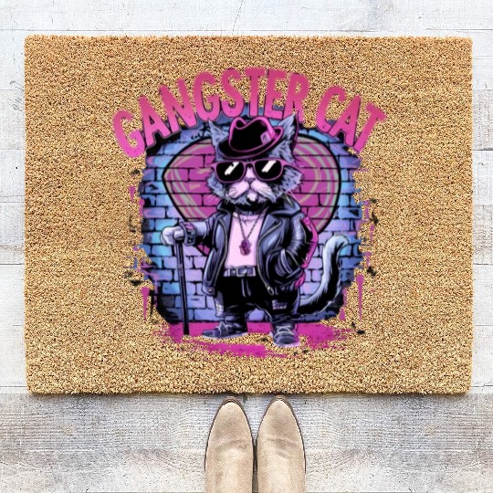 GANGSTER CAT Coir Doormats