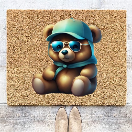 Teddy bear,Cute Teddy Bear Coir Doormats