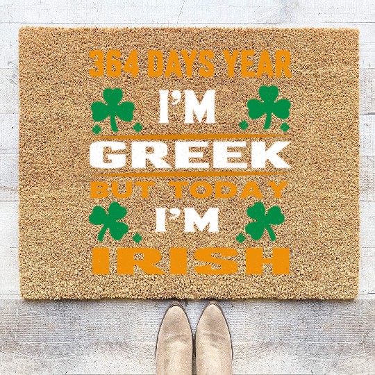 Greek Today, Irish St. Paddy's Coir Doormats