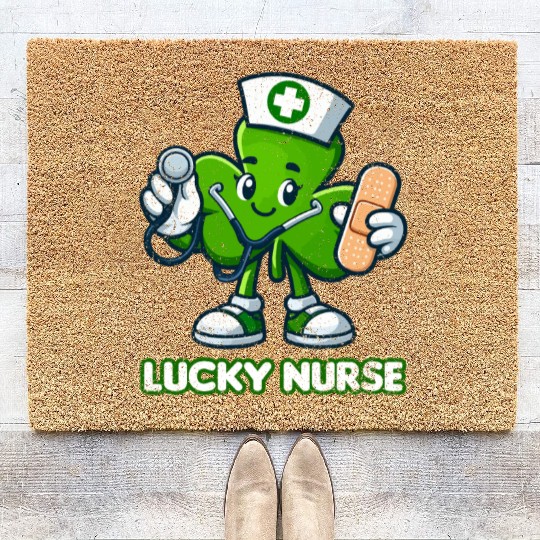LUCKY NURSE ST PATRICKS DAY Coir Doormats