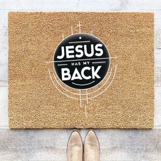 Jesus Has My Back 19 Coir Doormats