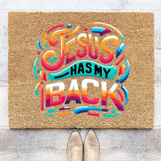 Jesus Has My Back 24 Coir Doormats