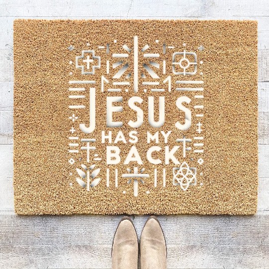 Jesus Has My Back 30 Coir Doormats