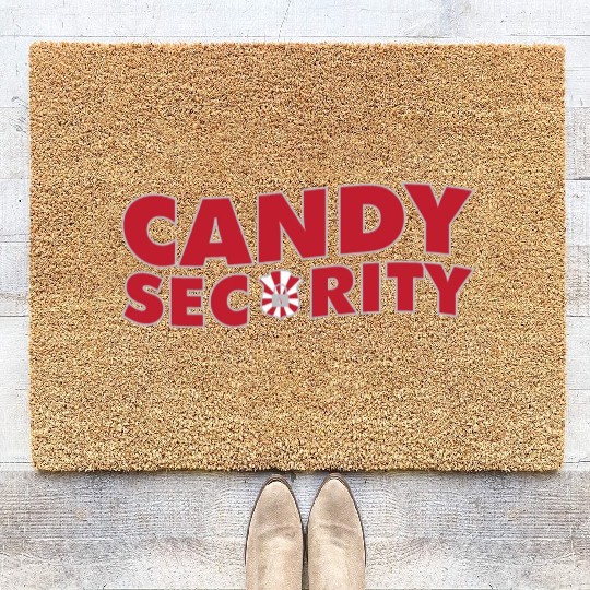 Candy Security Mom Dad Matching Birthday Costume Coir Doormats
