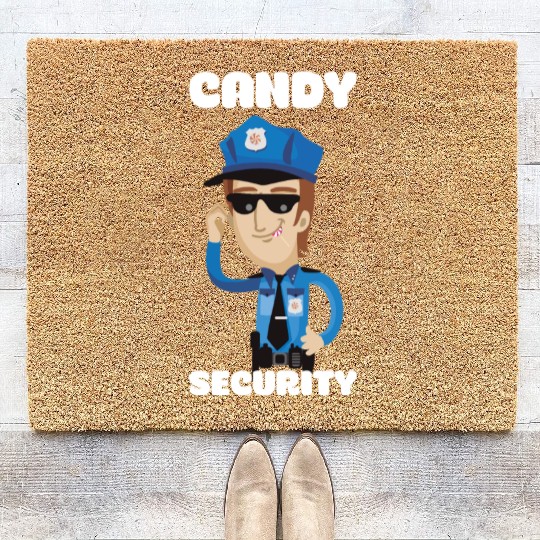 Candy Security Kids Parents Matching Birthday Coir Doormats