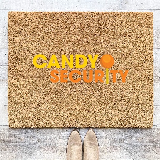 Candy Security Mom Dad Matching Birthday Costume Coir Doormats