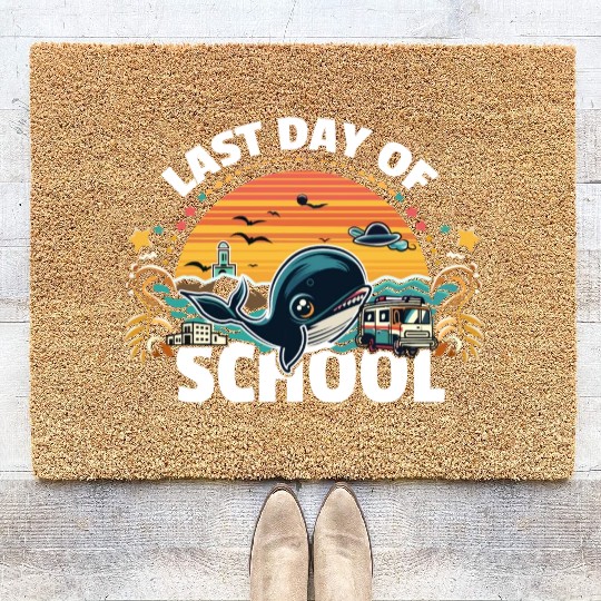 Last Day Of School Teacher Student Coir Doormats
