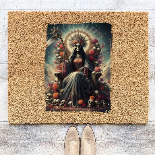 La Santa Muerte Saint Death Coir Doormats