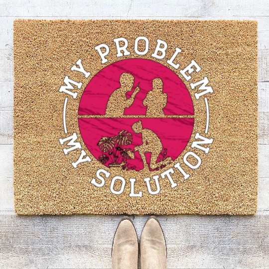 Monster Lover My Problem My Pictogram Mom Dad Coir Doormats