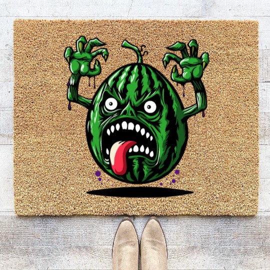 Watermelon Monster Floating Coir Doormats