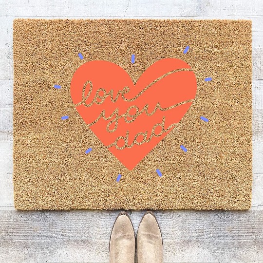 Father's day Love You Dad Coir Doormats