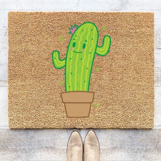 Cactus in Pot Plant Environment Coir Doormats