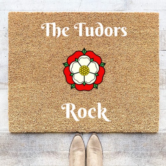 Funny Tudor History Rose for College School Coir Doormats