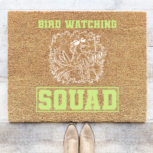 Funny Bird Watcher Ornithologist Coir Doormats