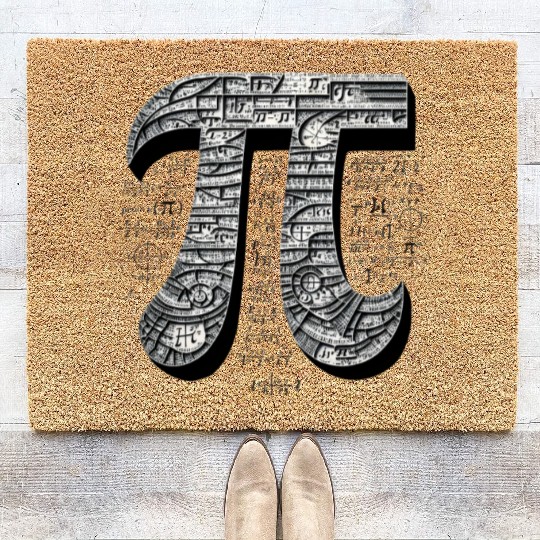 Pi Day Nerd Geek Love Math Pi Symbol Kids Men Coir Doormats