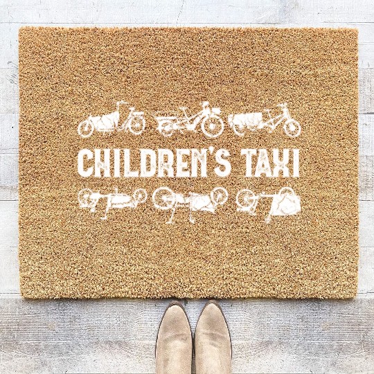 Childrens Taxi Cargo Bicycle Cargobike Coir Doormats