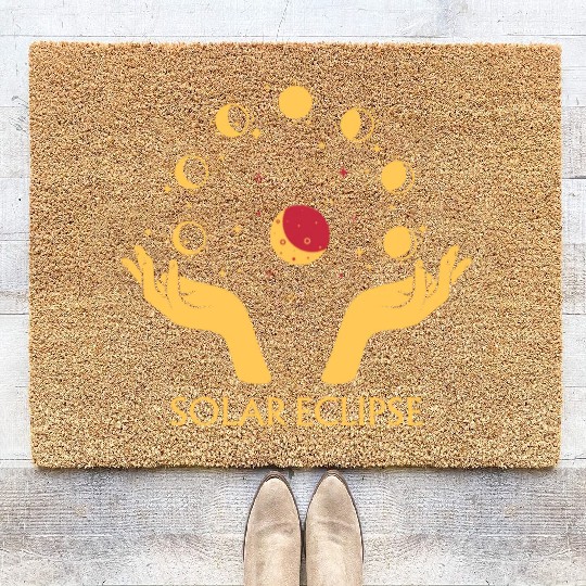 Solar Eclipse Coir Doormats 2024 Total Solar Eclipse.