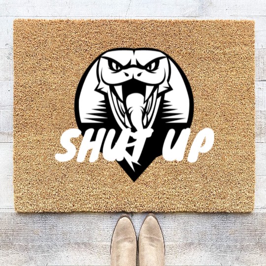 fanny angry snike shut up women men Coir Doormats