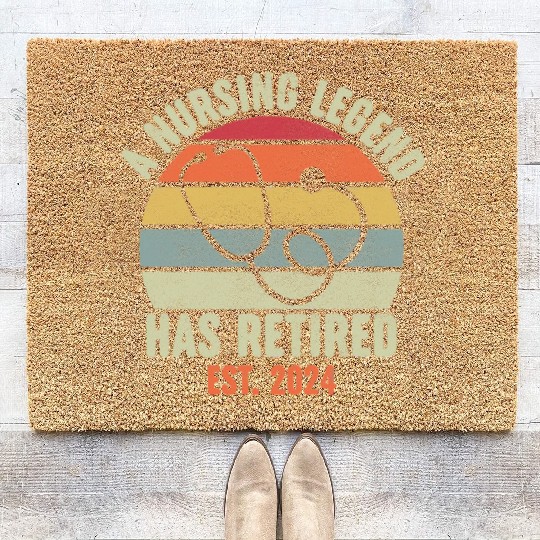 Retired Nurse 2024 Coir Doormats, Funny Retired Nurse