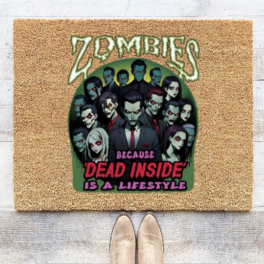 Zombies, because dead inside is a lifestyle! Coir Doormats