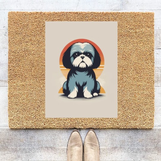 Shih Tzu Dog 1 - Japanese Retro Art Coir Doormats