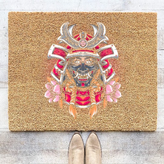 Samurai Girl Warrior Coir Doormats