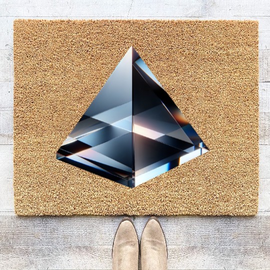 Reflective Glass Pyramid Coir Doormats