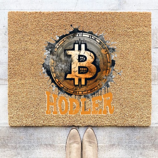 Bitcoin Hodler Funny HODL BTC Crypto Trader Coir Doormats