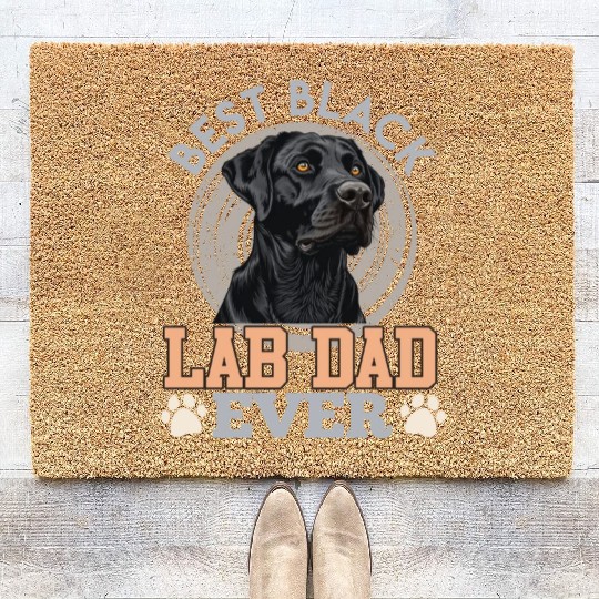 Labrador Owner BEST BLACK LAB DAD EVER Dog Coir Doormats