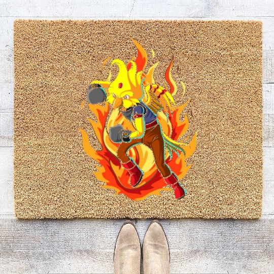 The Boxing Bird of Paradise Coir Doormats