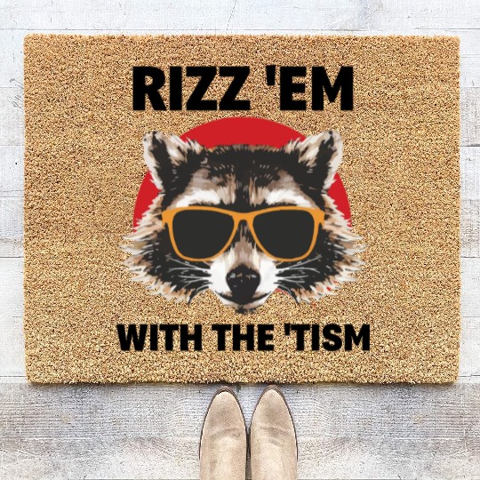 Rizz God: Autism Awareness Opossum Coir Doormats