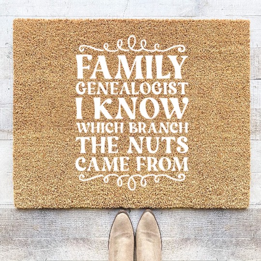 Family Genealogist Ancestry Lineage Genealogy Coir Doormats