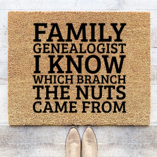 Family Genealogist Ancestry Lineage Genealogy Coir Doormats