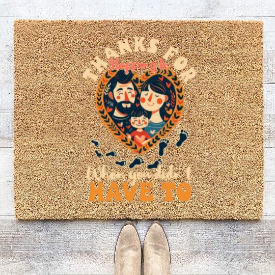 Mothers Day Step Mom Thanks Stepping In Coir Doormats