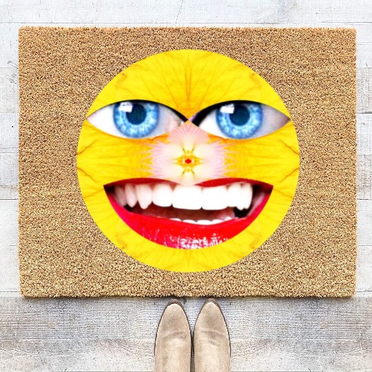 Smile Face Have a Nice Day Promote Happiness Joy Coir Doormats