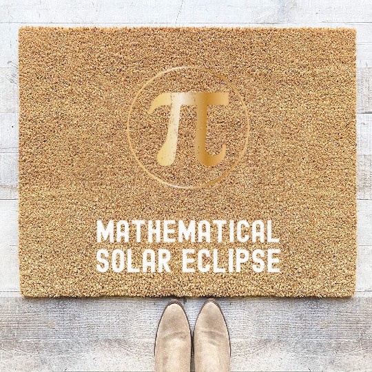 Solar Eclipse Teacher 2024 for Math Teachers Coir Doormats