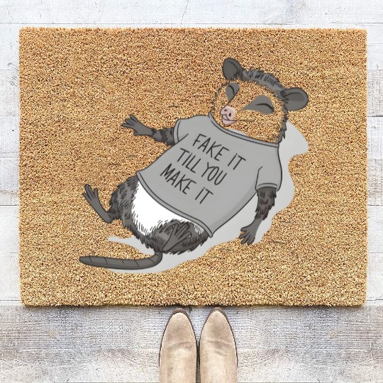 Live Weird Fake Your Death - Funny Possum Coir Doormats