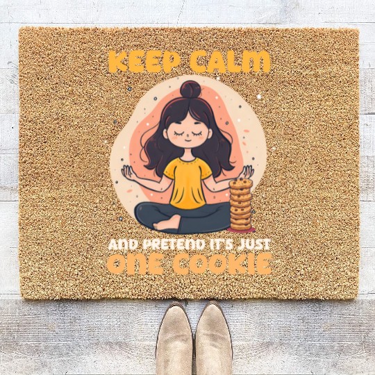 Cookie Lover Keep Calm Pretend Just One Cookie Coir Doormats