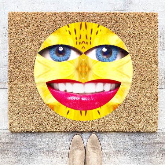 Smile Face Have a Nice Day Promote Happiness Joy Coir Doormats