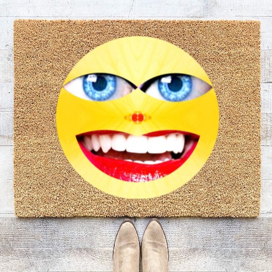 Smile Face Have a Nice Day Promote Happiness Joy Coir Doormats