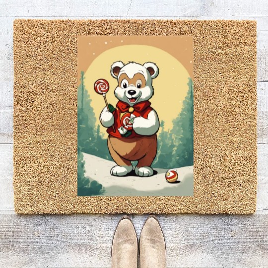 Cartoon cute teddy bear Coir Doormats