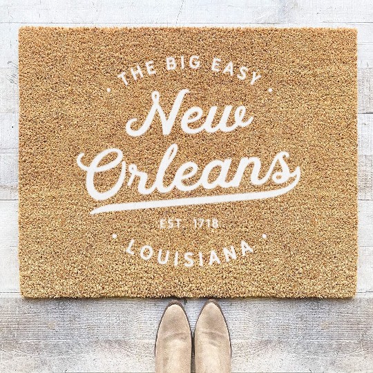 New Orleans Louisiana Big Easy NOLA Coir Doormats