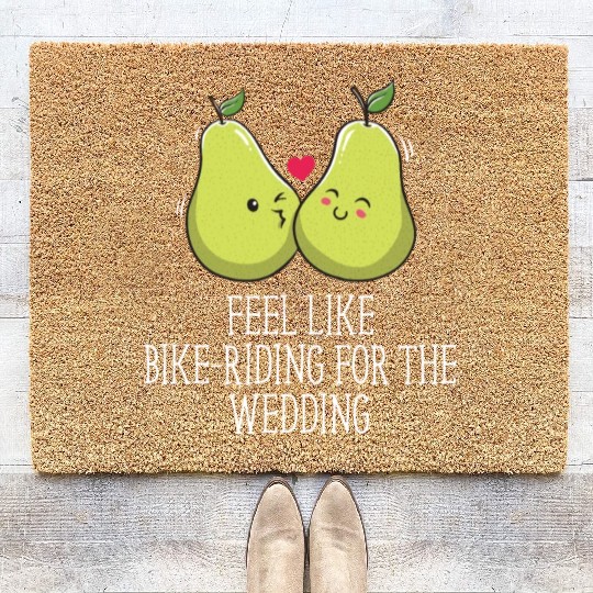 Feel Like Bike Riding for Wedding Engagement Coir Doormats