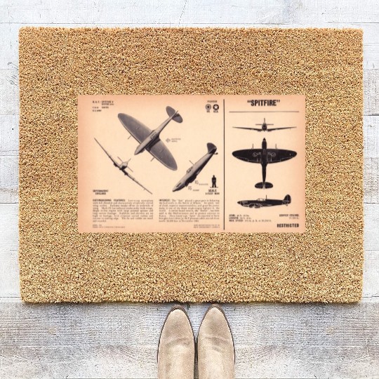Spitfire Recognition Sheet Coir Doormats
