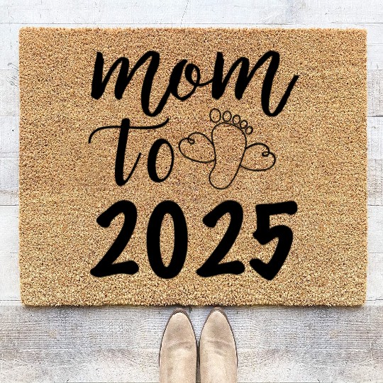 Mom To Be 2025, I Will Be A Mother In 2025 Coir Doormats