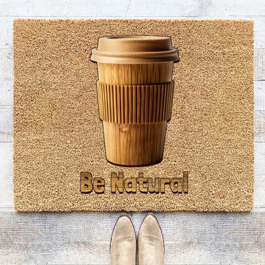 Be Natural, Bamboo Coffe Cup Coir Doormats