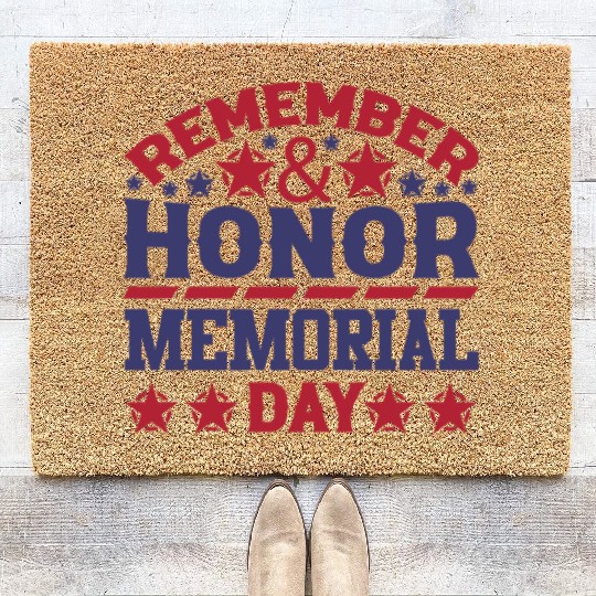 Memorial day ! respect for all Coir Doormats