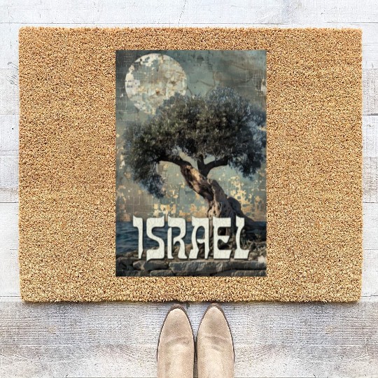 Israeli Scene with Olive Tree and the Coir Doormats