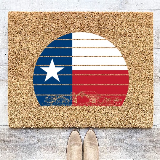 Retro Texas Coir Doormats