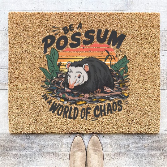 Be a Possum in a world of chaos Street Cats Squad Coir Doormats